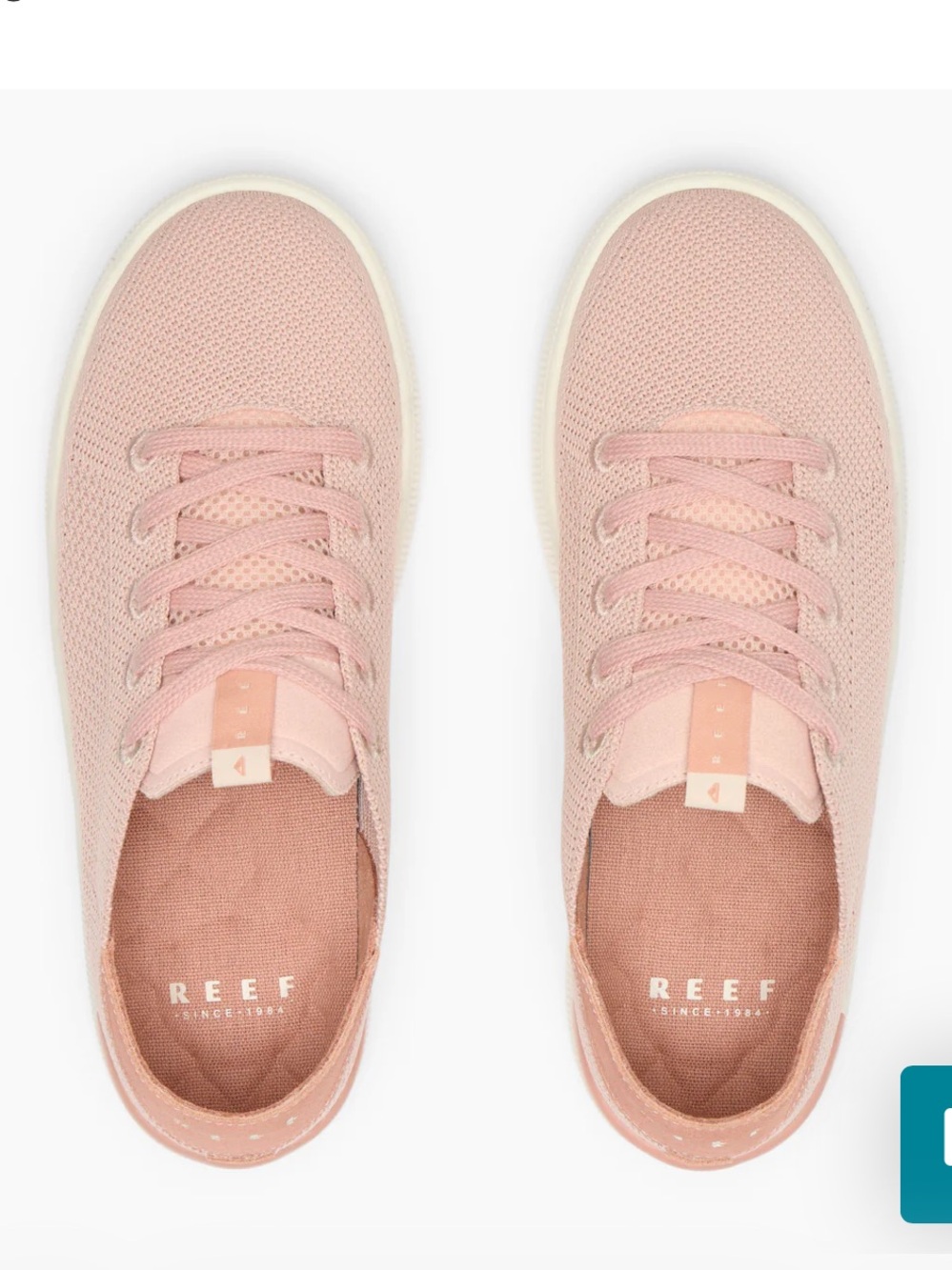 Reef Women's Pale Pink Mesh Lace-Up Sneakers